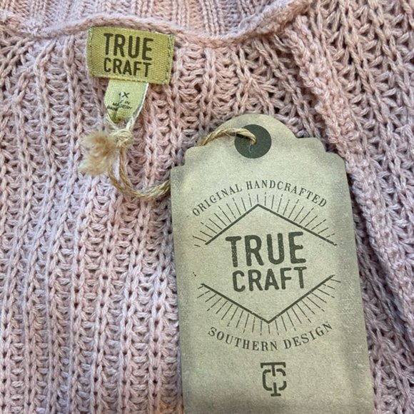 True Craft  Blush Pink Sexy Women Plus XL1 Sweater NWT - Picture 11 of 13